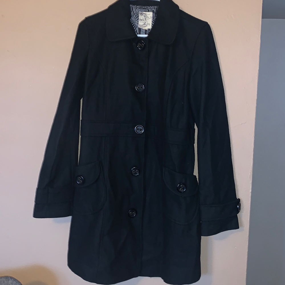 Culle coat wool black sz m